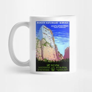 Vintage Travel Poster USA Zion National Park Mug